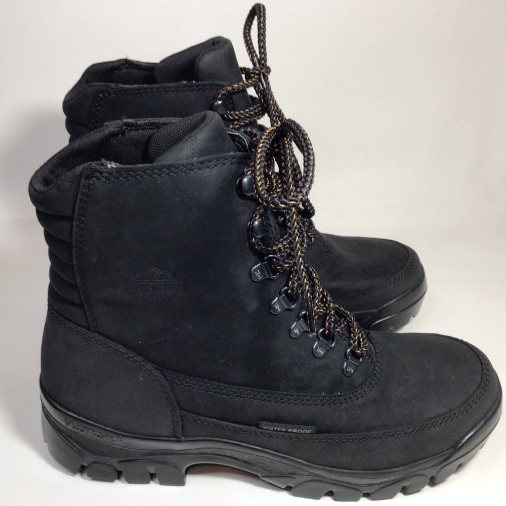 NEW Harley-Davidson Boots Waterproof Black Leather Men's Size 9 - Picture 2 of 11